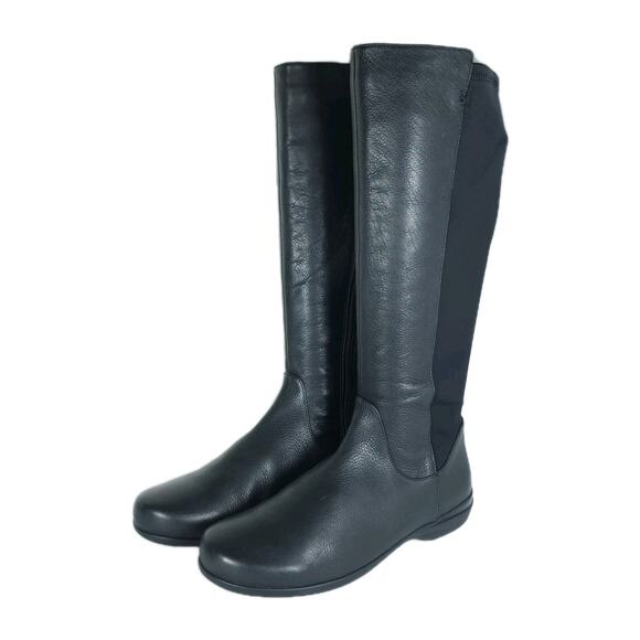 ABEO Women’s 24/7 Addie US7,5M Black Leather Side Zip Knee High Riding Boots - Picture 1 of 16